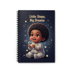 spiral notebook — "little steps, big dreams" baby journal
