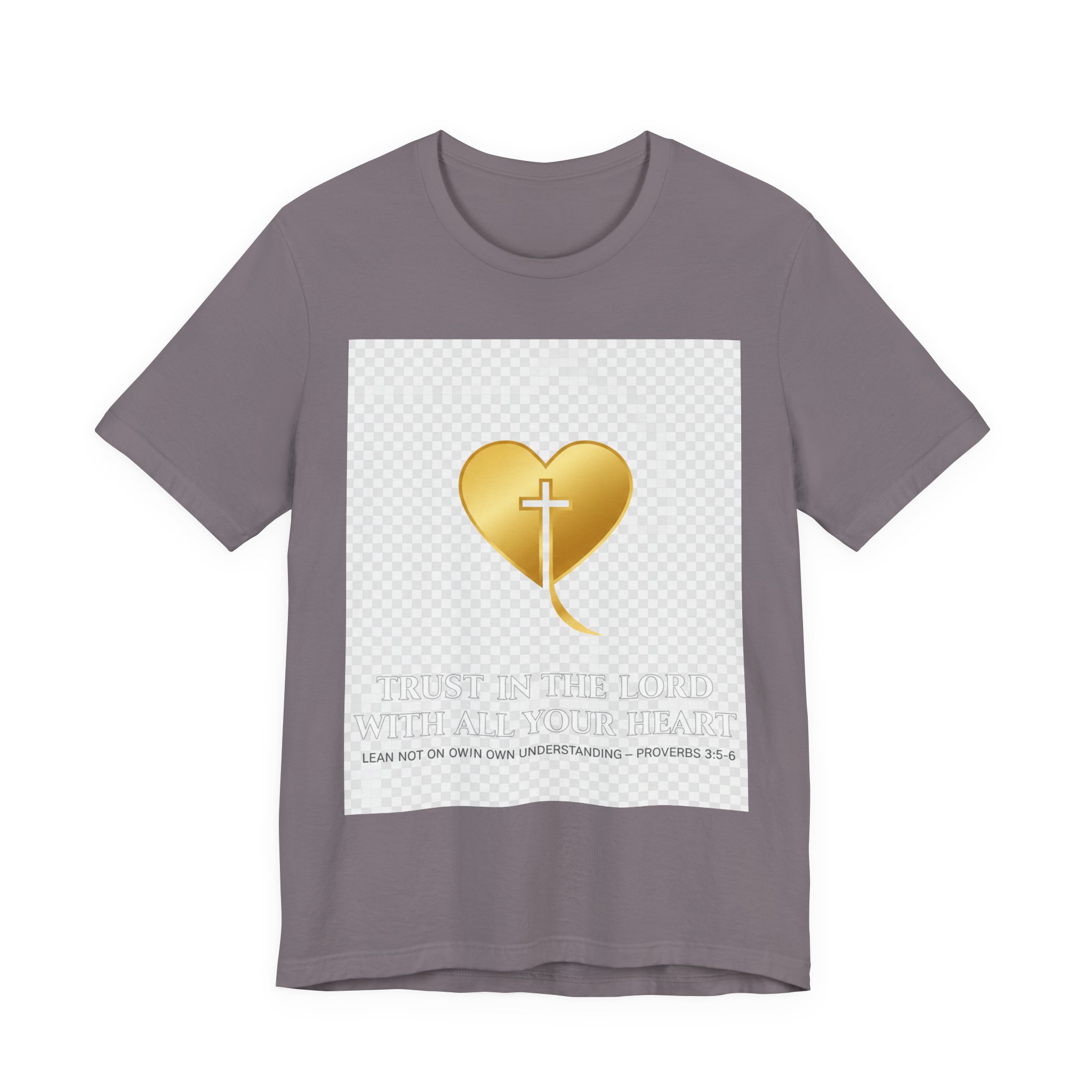 christian heart cross t shirt — gold faith design