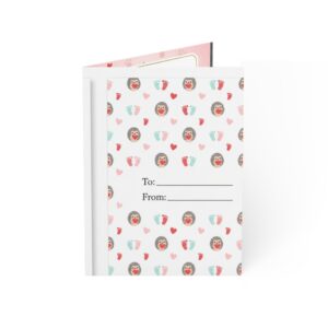 little love, big hugs baby greeting cards — cute heart balloon cards (1/10/30/50 pcs)