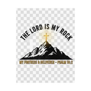 the lord is my rock satin poster — psalm 18:2 inspirational christian wall art