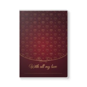 valentine's journal — "with all my love" softcover notebook